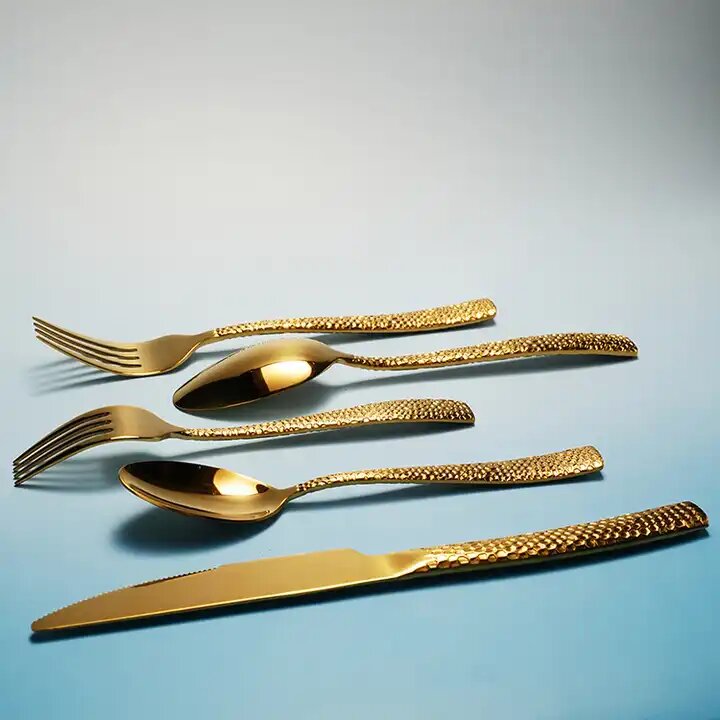Elven Gold Flatware - Set of 20 pieces