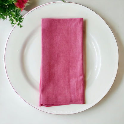 Sangria Pink Cotton Napkin - Set of 4 pieces