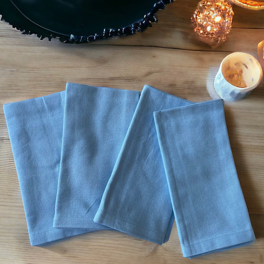 Cerulean Blue Cotton Napkin - Set of 4 pieces