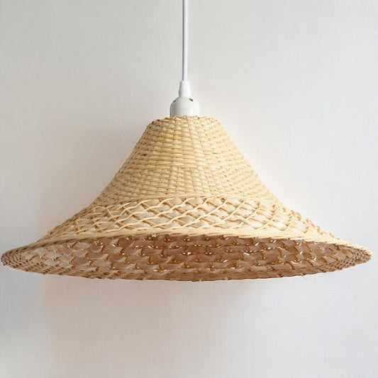 Hat Shape Bamboo Pendant Light