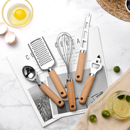 Danes Kitchen Utensils with Wooden Handle - Set of 9 pieces