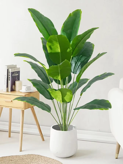 Artificial Plants Large Tropical Palm Tree Fake Banana Plants Leaves Real Touch Plastic Monstera Plant For Home Garden Decor