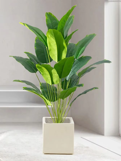 Artificial Plants Large Tropical Palm Tree Fake Banana Plants Leaves Real Touch Plastic Monstera Plant For Home Garden Decor