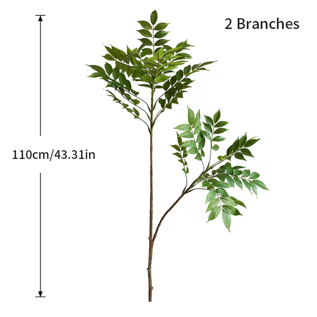 Large Artificial Ficus Tree Branch Fake Lacquer Tree Plastic Banyan Plants Green Tall Palm Leaves For Home Garden Decor