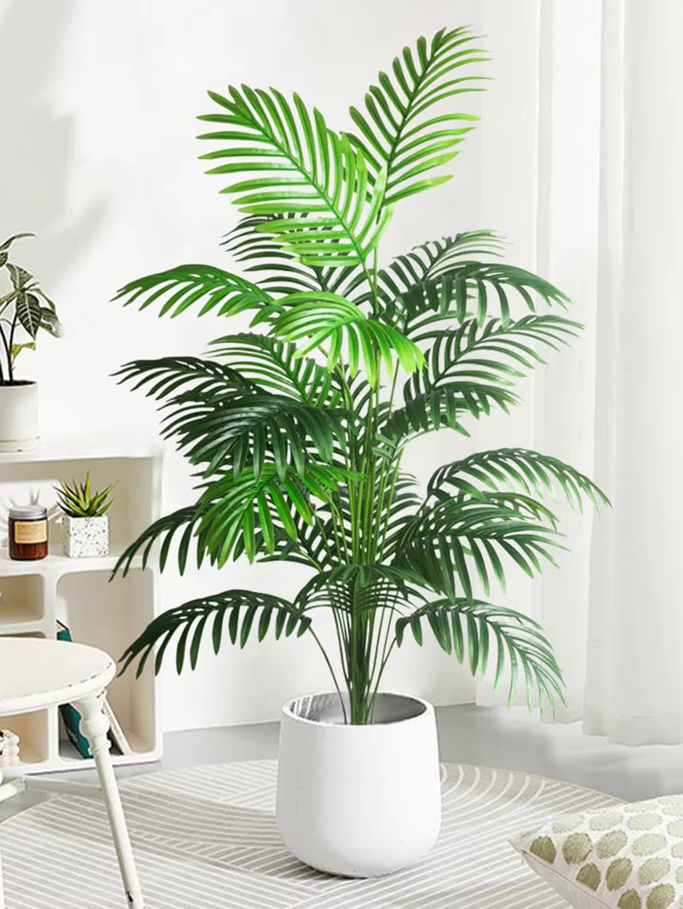 Artificial Palm Tree Plastic Turtle Back Plants Leaf Schefflera Tropical Tree Home Office Party Outdoor Decor