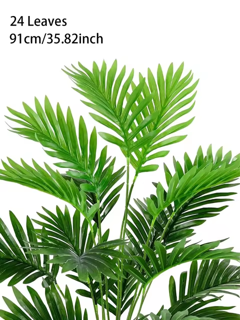 Artificial Palm Tree Plastic Turtle Back Plants Leaf Schefflera Tropical Tree Home Office Party Outdoor Decor