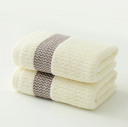 2 Towels Thickened Absorbent Towel Pure Cotton Quick Absorbent Soft Quick Dry Thickened Face Towel