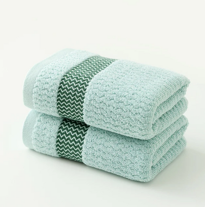 2 Towels Thickened Absorbent Towel Pure Cotton Quick Absorbent Soft Quick Dry Thickened Face Towel