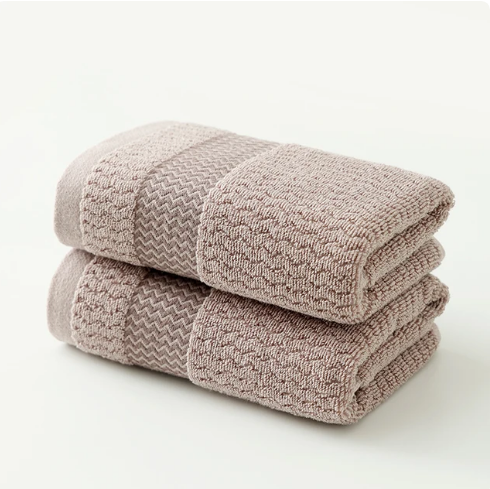 2 Towels Thickened Absorbent Towel Pure Cotton Quick Absorbent Soft Quick Dry Thickened Face Towel