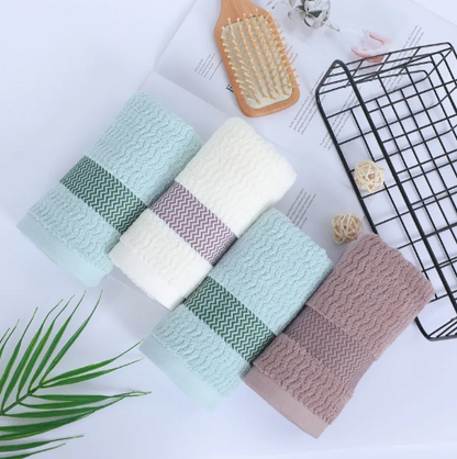 2 Towels Thickened Absorbent Towel Pure Cotton Quick Absorbent Soft Quick Dry Thickened Face Towel