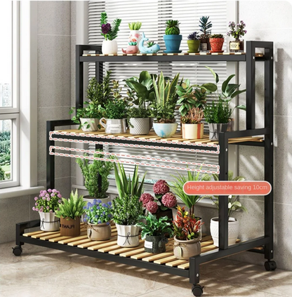 Flower Rack Living Room Floor-standing Balcony Shelf Iron Succulent Indoor Multi-layer Ladder Type Flower Rack Plant Pot Holder