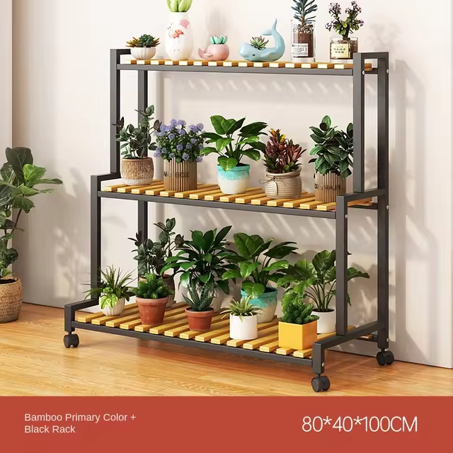 Flower Rack Living Room Floor-standing Balcony Shelf Iron Succulent Indoor Multi-layer Ladder Type Flower Rack Plant Pot Holder