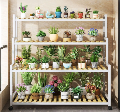 Flower Rack Living Room Floor-standing Balcony Shelf Iron Succulent Indoor Multi-layer Ladder Type Flower Rack Plant Pot Holder