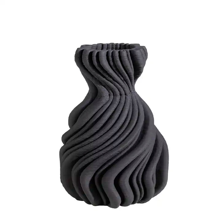 Pinstripe Ceramic Vase