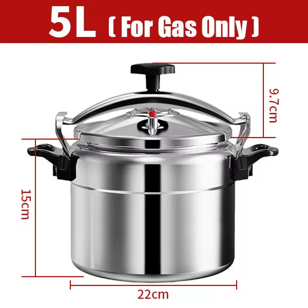 3L/5L Pressure Cooker Aluminum Explosion Proof Pressure Canner with Safety Lock Pressure Cookers Canners Only for Gas