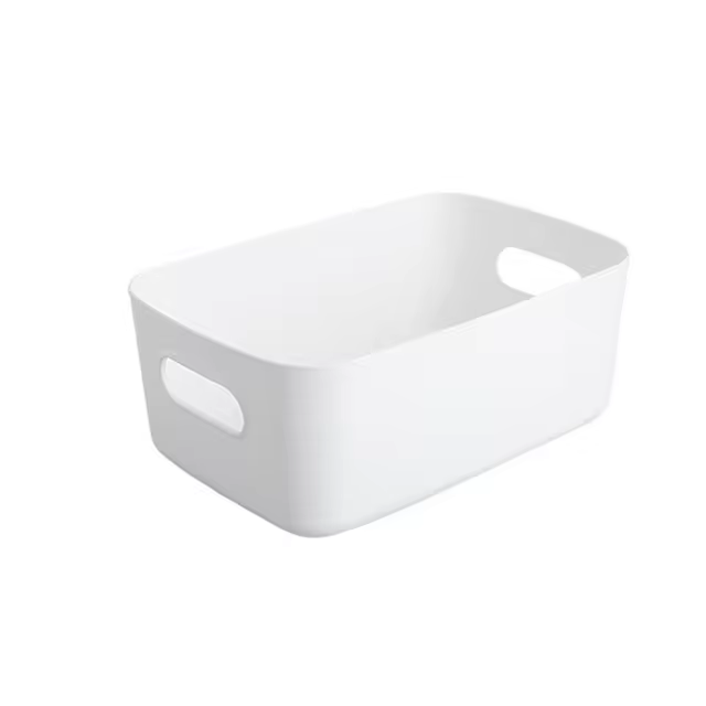 Desktop Cosmetic Storage Box Bathroom Kitchen Bedroom Plastic Storage Basket S-L Dormitory Miscellaneous Storage Box 1Pc