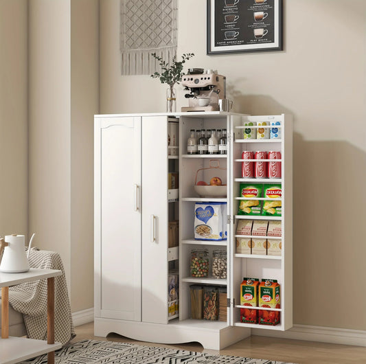 47" Adjustable Shelves Pantry Cabinet With Drawer, Storage Cabinet, Kitchen Pantry Cabinet With Doors