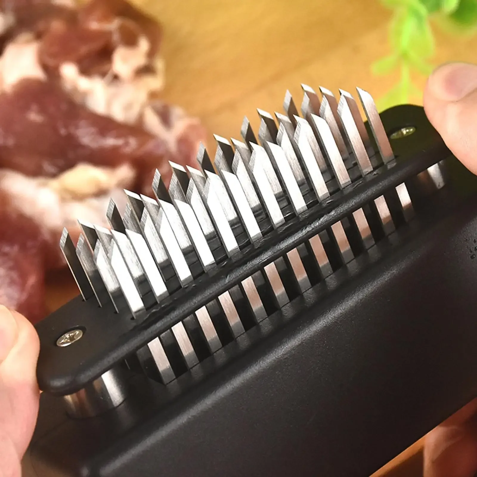 Meat Tenderizer 48 Steel Needles Meat Tenderizer Steak Softener Pounder Kitchen Cooking Tools Hammer Gadgets