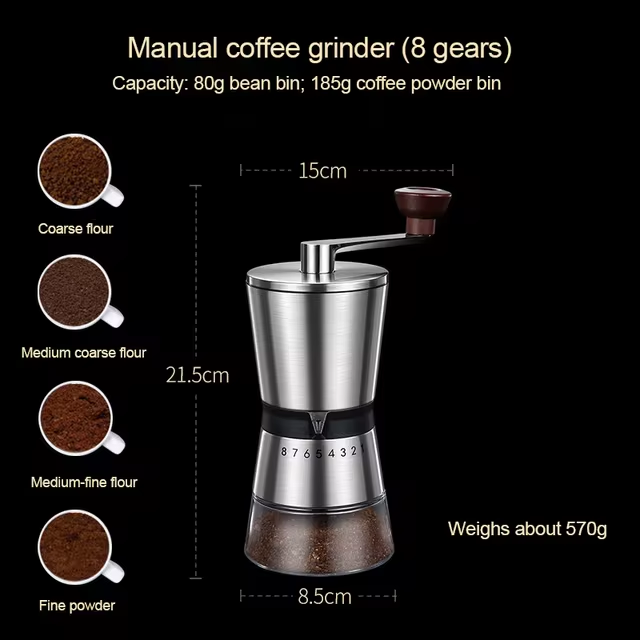 Manual Coffee Grinder High Quality Hand Coffee Mill with Ceramic Grinding Core Adjustable Home Portable Coffee Grinding Tools