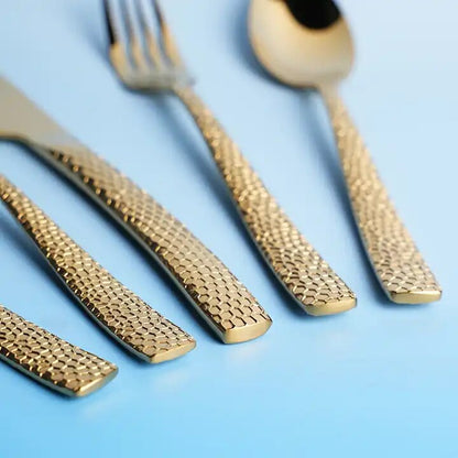 Gold Flatware with Design Dishwasher Safe