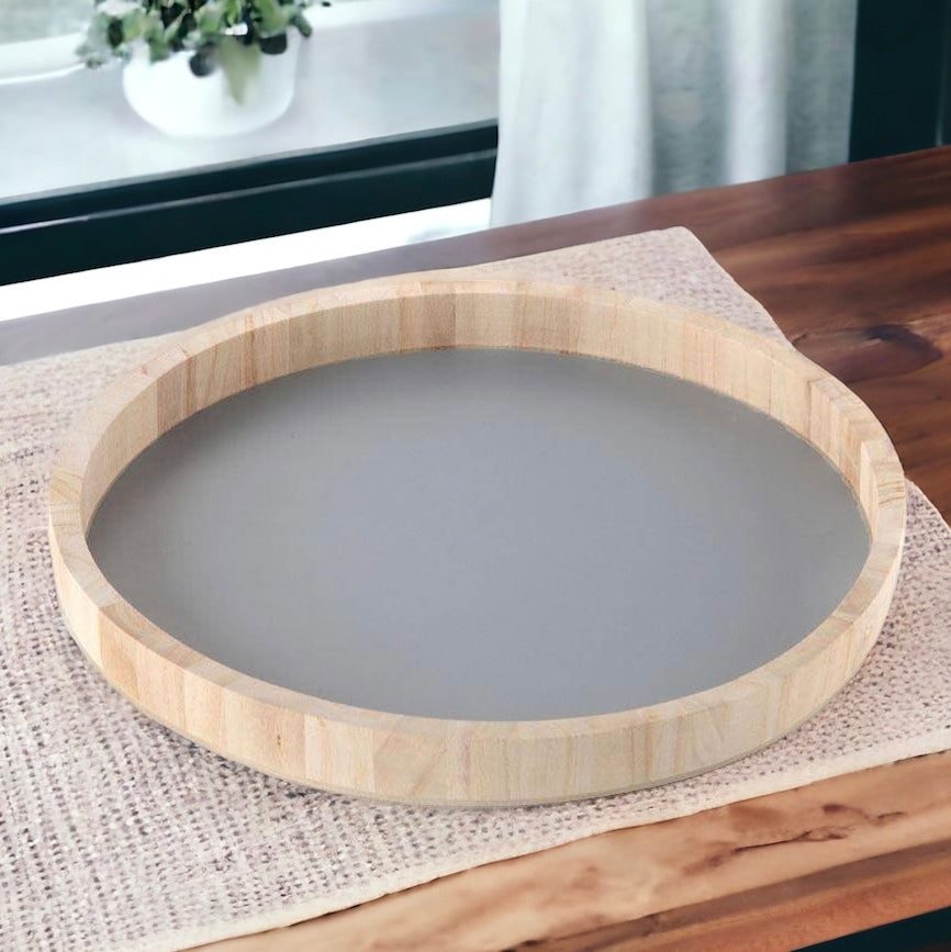 Wooden Serving Tray Decorative Tray 30*30*3cm