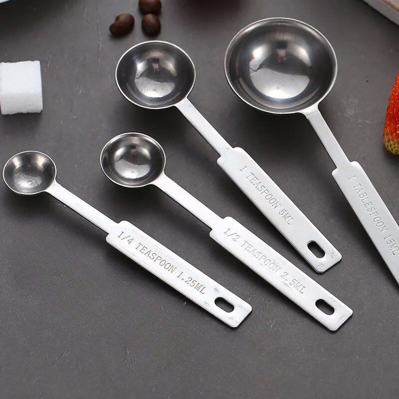 Margot Measuring Cups & Spoons - Set of 8 pieces Stainless Steel