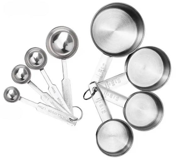 Margot Measuring Cups & Spoons - Set of 8 pieces Stainless Steel 304