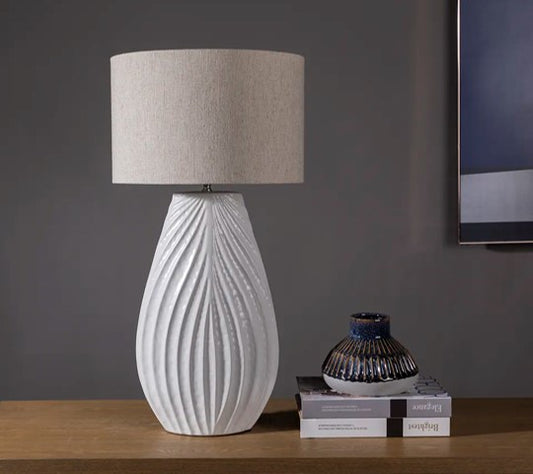 White Color Lamp Shade Table Lamp Modern Design