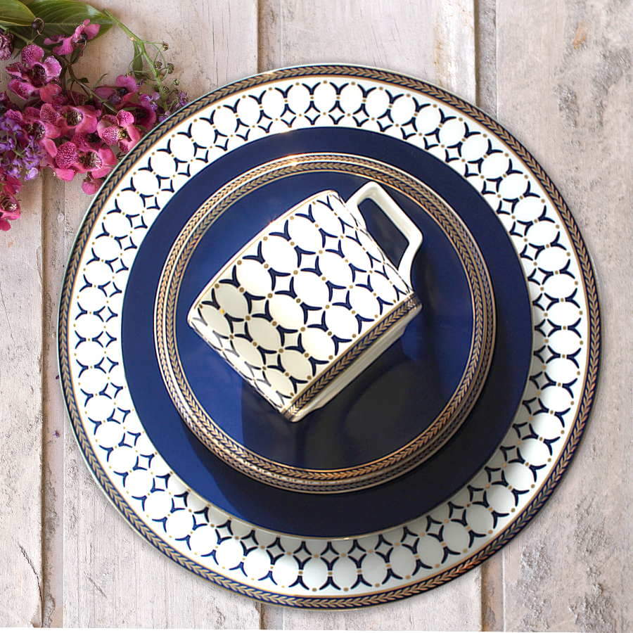 Waylon Dinnerware Collection Set Blue