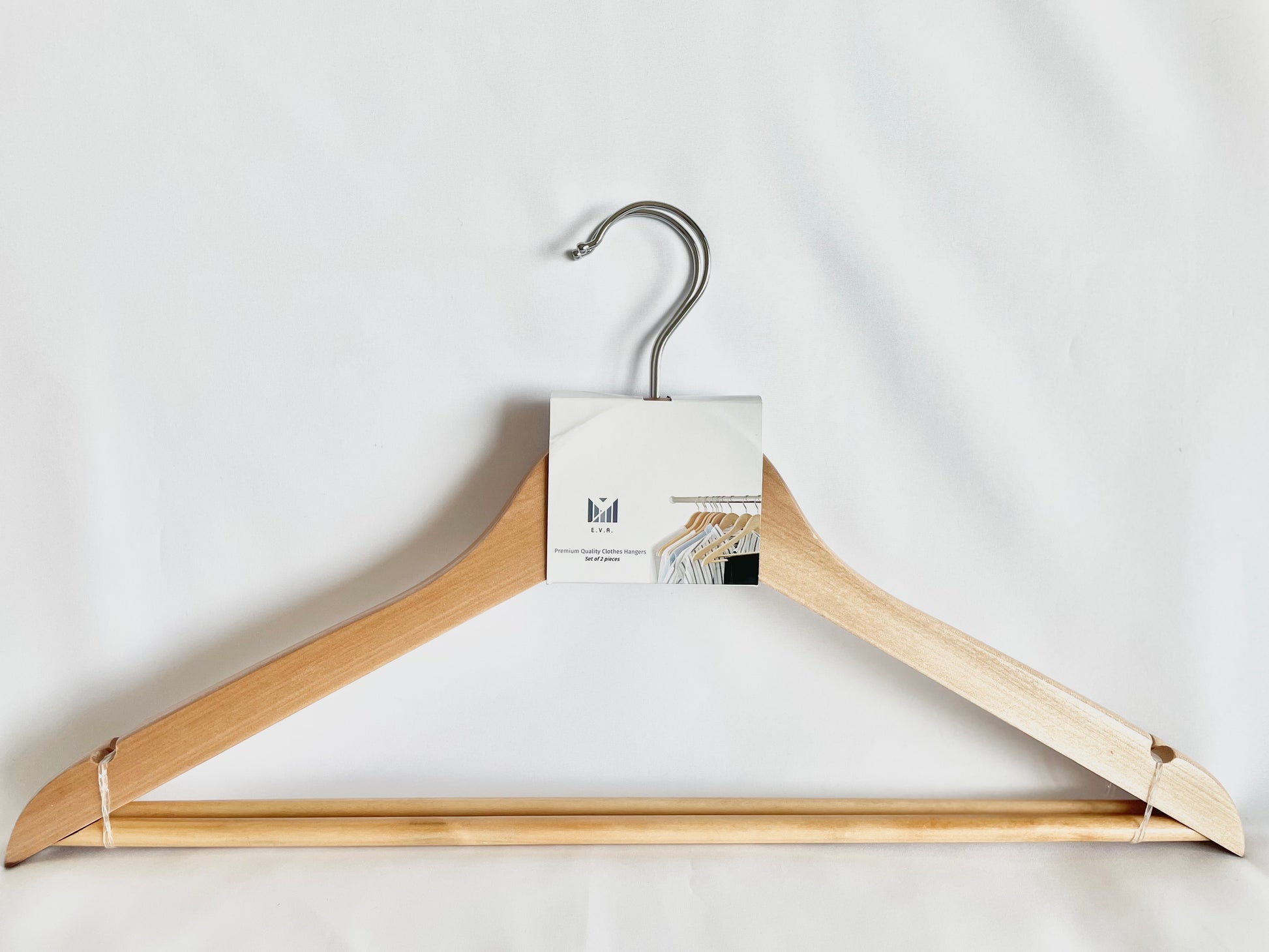 High Quality Wooden Hangers with Pants Bar