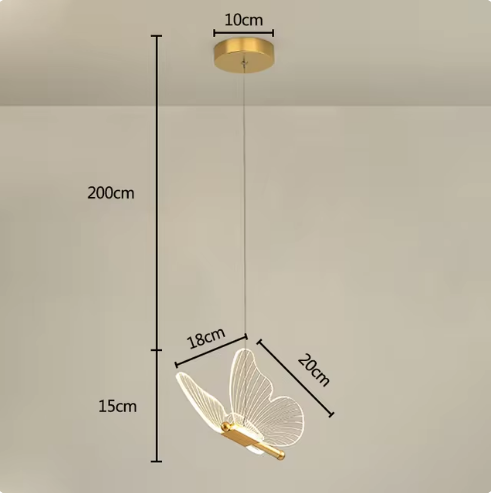 Lustre LED Pendant Light Fixture Butterfly Hanging Lamps For Ceiling Kitchen Bedside Living Room Decor Nordic Pendant Lamp