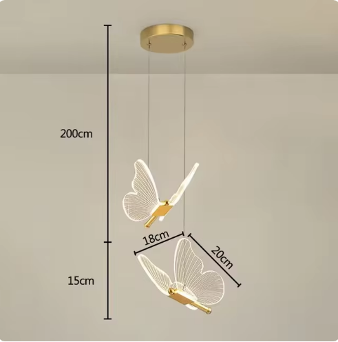 Lustre LED Pendant Light Fixture Butterfly Hanging Lamps For Ceiling Kitchen Bedside Living Room Decor Nordic Pendant Lamp