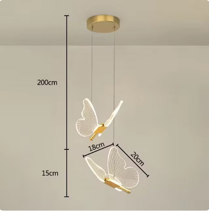 Lustre LED Pendant Light Fixture Butterfly Hanging Lamps For Ceiling Kitchen Bedside Living Room Decor Nordic Pendant Lamp