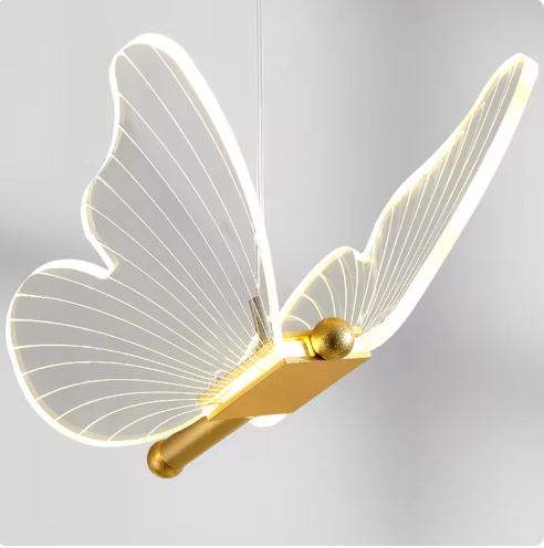 Lustre LED Pendant Light Fixture Butterfly Hanging Lamps For Ceiling Kitchen Bedside Living Room Decor Nordic Pendant Lamp