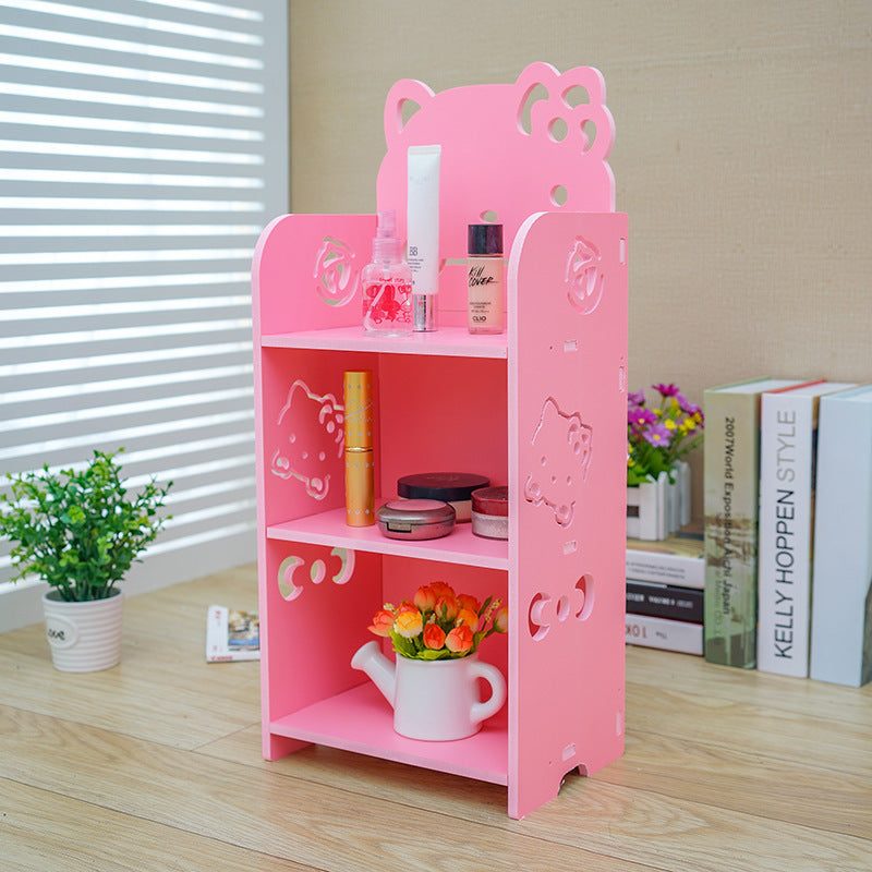 Carved bedside Shelves Hello Kitty Pink