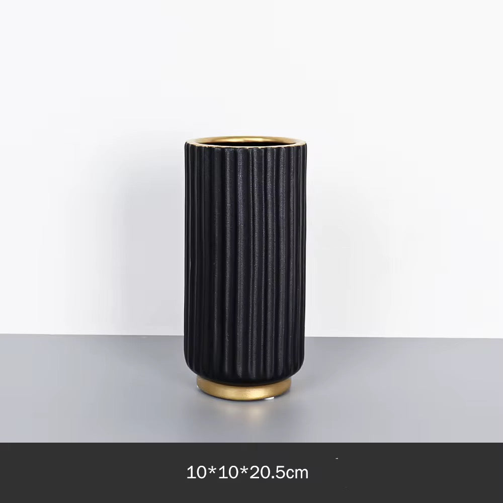 Rory Matte Black Vase - Set of 2 pieces