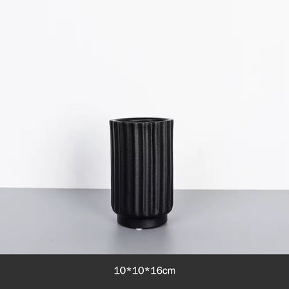 Rory Matte Black Vase - Set of 2 pieces