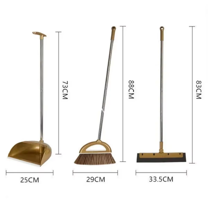 Dustpan Broom Set Plastic Household Dustpan Cleaning Tools Bathroom Water Wiper Nonstick Hair Stand Up Dustpans Home Accessories