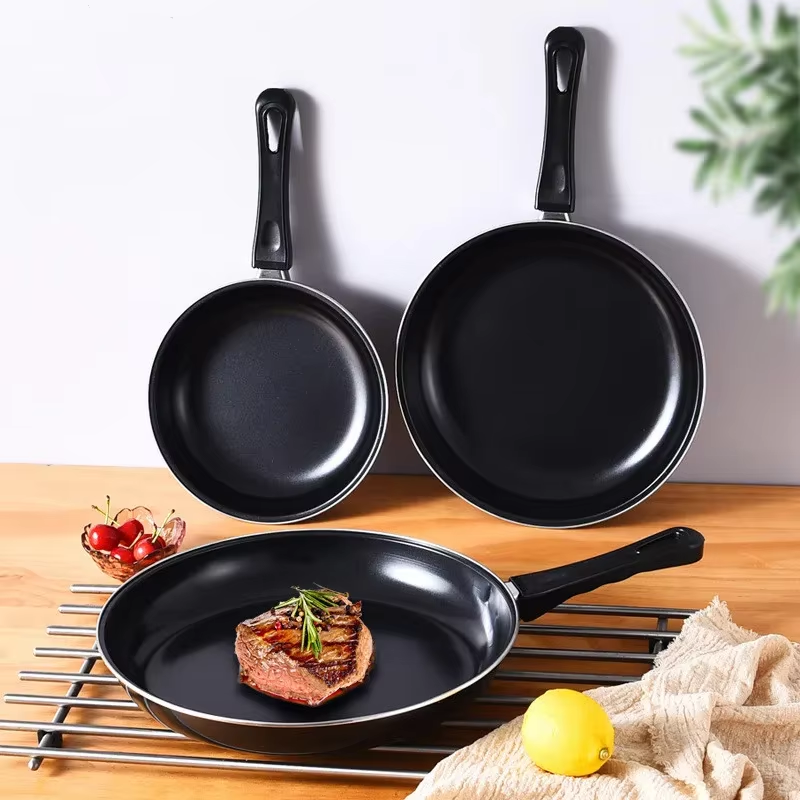 Frying Pan Non-stick Mini Thick Steak Flat Pan Iron Pancake Egg Fryer shallow pancake pan Kitchen Cookware