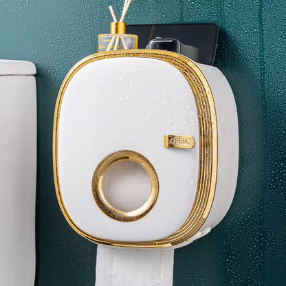 Toilet Paper Container Holder Tissue Box Wall Mounted Bathroom Organizer Accessories Drawer Roll Paper Shelf Luxury Storage Box