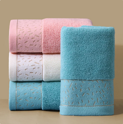 hand towel cotton thickened absorbent plain color adult household men and women face towel with hand gifts