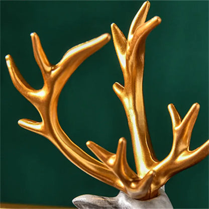 Marble Resin Decorative Elk