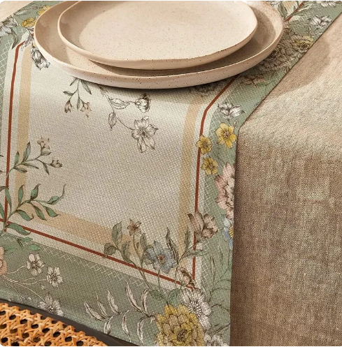 Floral Print Pattern Table Runner, Boho Table Runner For Dining Room Cottage core Table Liner