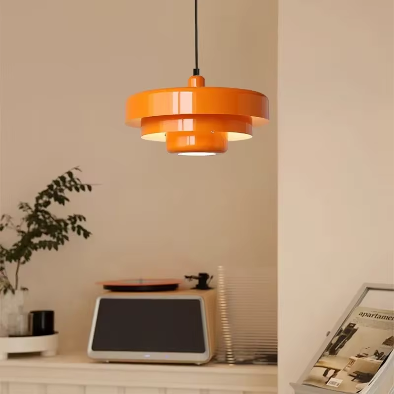 Nordic Pendant Light Iron E27 Home Decorative Hanging Lamps For Restauran Bedroom Living Room Coffee Macaron Indoor LED Lighting