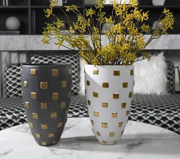 Alluring Umber with Gold Accent Vase