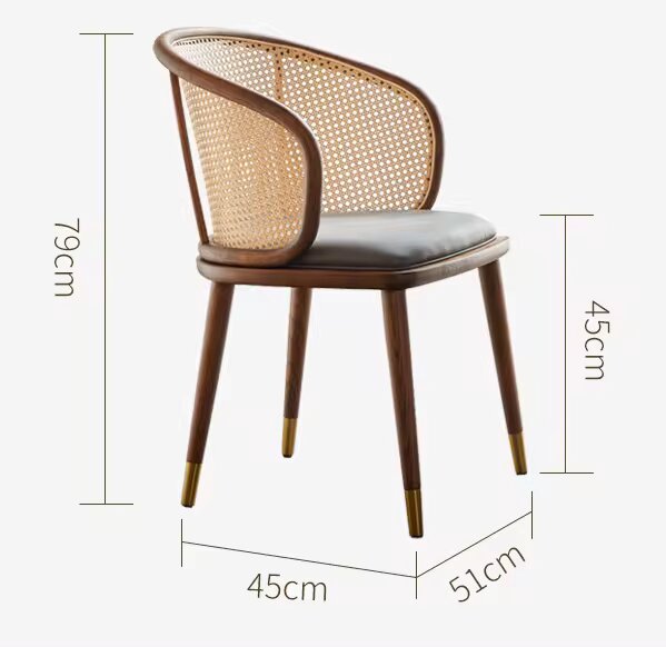 Rashard Wooden Rattan Dining Chair