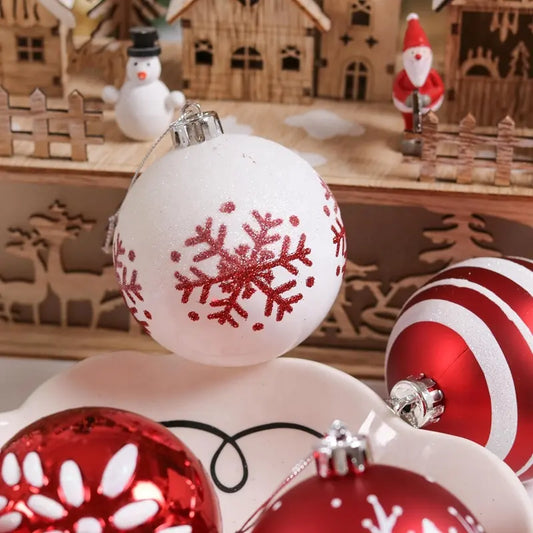 Christmas Red Baubles Set of 16