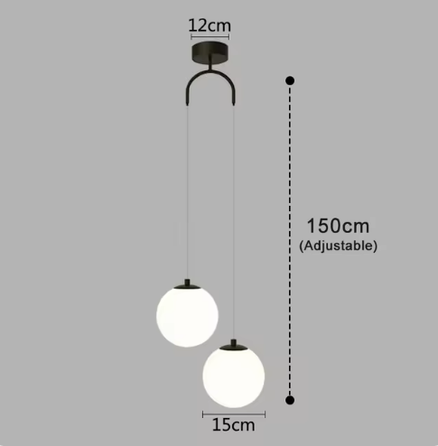 Modern Glass LED Pendant Lights Nordic Living Room Bedroom Fixtures Indoor Lighting Restaurant Bar Home Decor Hanging Lamp