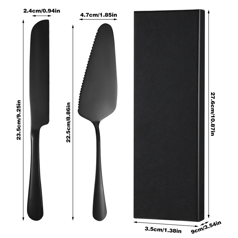 Stainless Steel Cake Knife Pizza Shovel Set With Gift Box Cake Pie Pastry Cutting Kits For Wedding