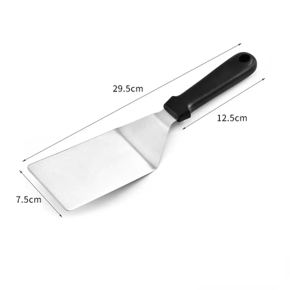 Griddle Accessory Kit Professional Grill Spatula Scraper Flipper Stainless Steel Flat Top Grill Kitchen Accessories Fried Steak